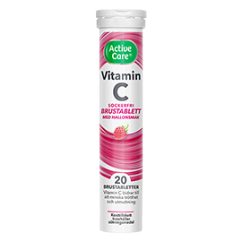 Active care vitamin c brustabletter hallon